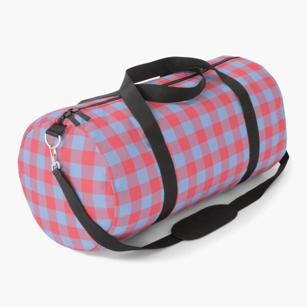 Item preview, Coral Red and Soft Blue Gingham Seamless Pattern Buffalo Check Plaid Background Vector designed and sold by RS4you.