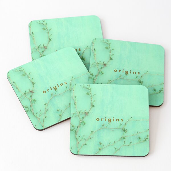 Item preview, Green Vines Turquoise Botanical Minimalist Art Origins designed and sold by ORIGINS LINES.