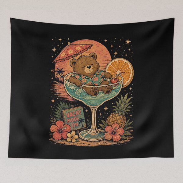Item preview, Chill Bear Cocktail Vacay Mode designed and sold by JudonT.