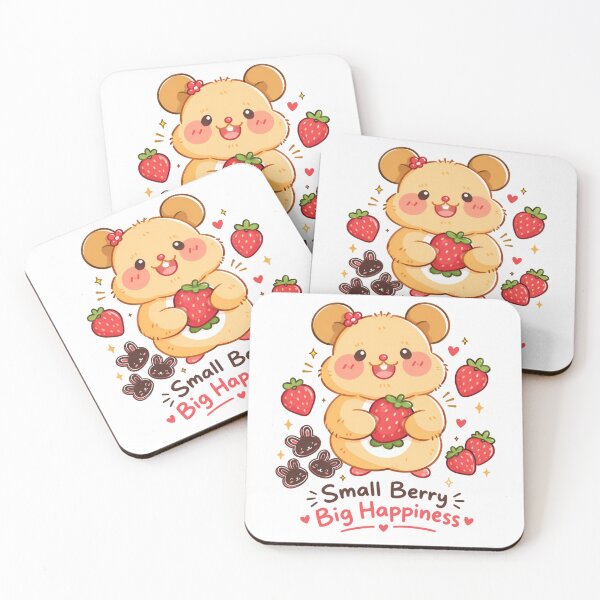 Item preview, Small Berry Big Happiness | Cute Strawberry Kawaii Bear designed and sold by itxelaraStudio.