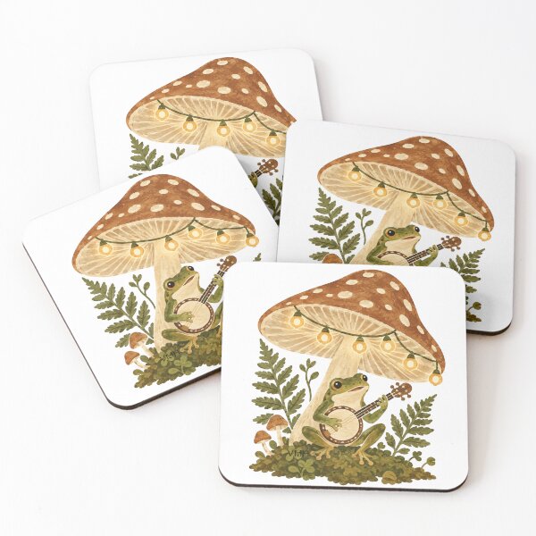 Item preview, Woodland Musician Frog | Cottagecore Banjo Illustration designed and sold by HOUSE OF VMH.