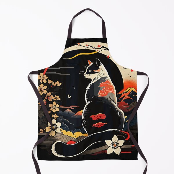 Item preview, Japanese Cat Lover Moon Cherry Blossom designed and sold by CharlieConon.