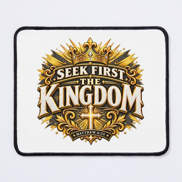 Item preview, Seek First the Kingdom – Matthew 6:33 Christian Typography designed and sold by Paltooproducts.
