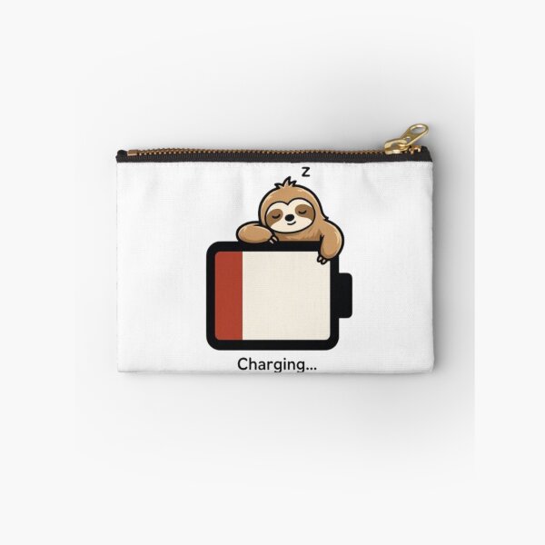 Item preview, Sleeping Sloth Charging Battery - Cute Funny Low Power Sloth designed and sold by Interactive-Art.