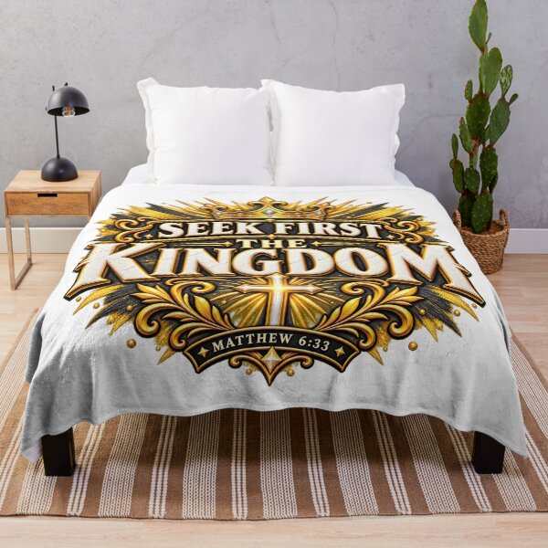 Item preview, Seek First the Kingdom – Matthew 6:33 Christian Typography designed and sold by Paltooproducts.