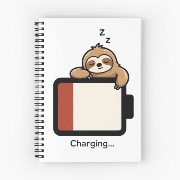 Item preview, Sleeping Sloth Charging Battery - Cute Funny Low Power Sloth designed and sold by Interactive-Art.