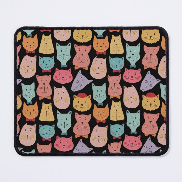 Item preview, Cute Colorful Cats Kawaii Kitty Pattern designed and sold by ArtivoNest.