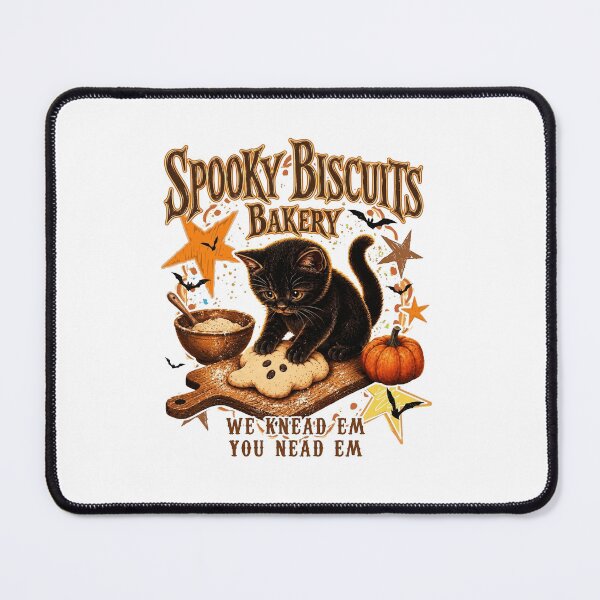 Item preview, Preppy Halloween Cat , Kitty Biscuits Spooky Season , Pumpkin Baking Graphic, Black Cat Fall designed and sold by To101ARt.