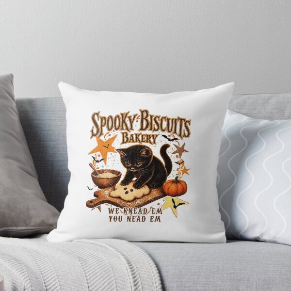 Item preview, Preppy Halloween Cat , Kitty Biscuits Spooky Season , Pumpkin Baking Graphic, Black Cat Fall designed and sold by To101ARt.