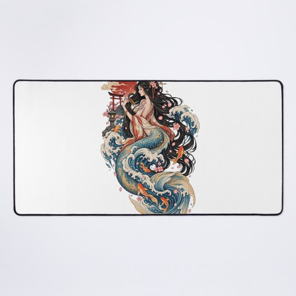 Item preview, The mermaid of the great wave | Japanese Ukiyo-e Fantasy art designed and sold by Substance_life.