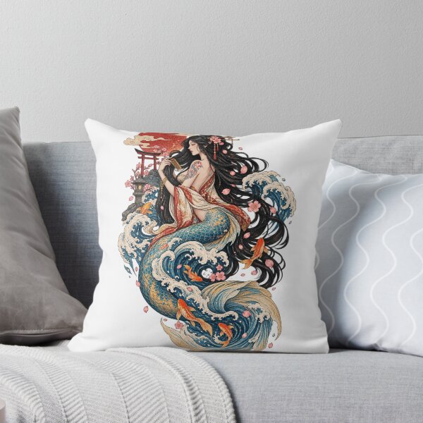 Item preview, The mermaid of the great wave | Japanese Ukiyo-e Fantasy art designed and sold by Substance_life.