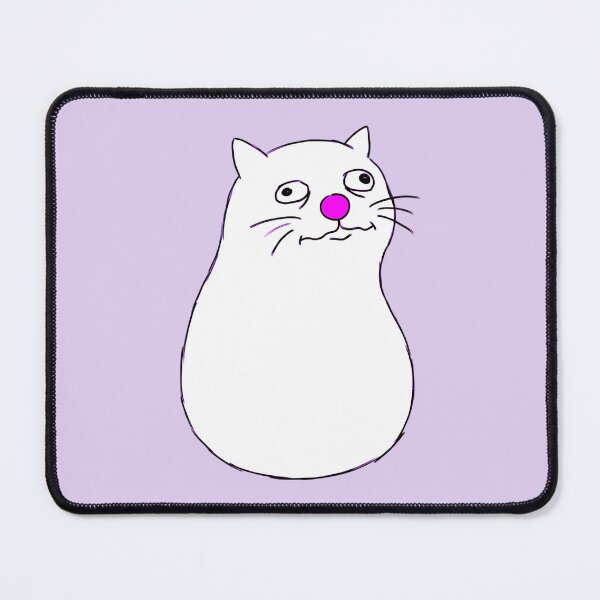 Item preview, Goofy Happy Cat Drawing with Bulging Eyes designed and sold by Pickmash.