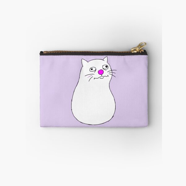 Item preview, Goofy Happy Cat Drawing with Bulging Eyes designed and sold by Pickmash.
