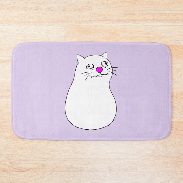 Item preview, Goofy Happy Cat Drawing with Bulging Eyes designed and sold by Pickmash.
