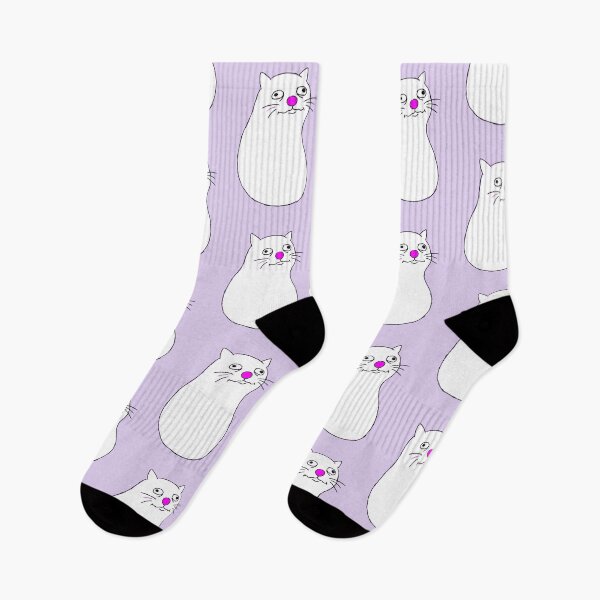 Item preview, Goofy Happy Cat Drawing with Bulging Eyes designed and sold by Pickmash.