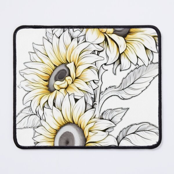 Item preview, Golden Sunflower Botanical Illustration designed and sold by DriftmarkStudio.