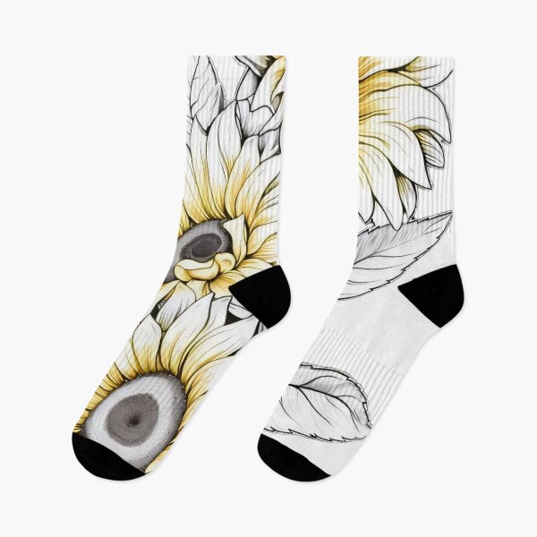 Item preview, Golden Sunflower Botanical Illustration designed and sold by DriftmarkStudio.