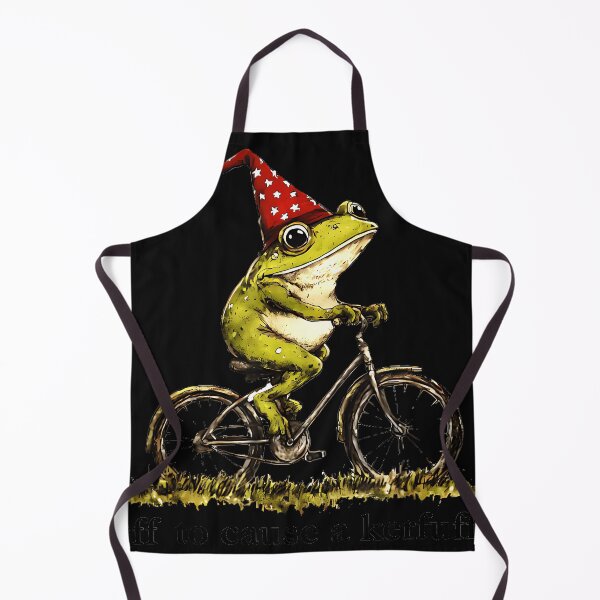 Item preview, Off To Cause A Kerfuffle Frog Cycling Whimsical Amphibian designed and sold by CharlieConon.