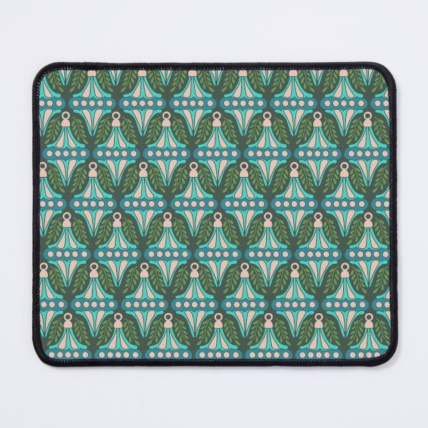 Item preview, Festive Turquoise Blush Ornament Damask Teal Pattern designed and sold by DColourMuse.
