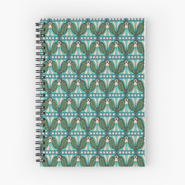 Item preview, Festive Turquoise Blush Ornament Damask Teal Pattern designed and sold by DColourMuse.