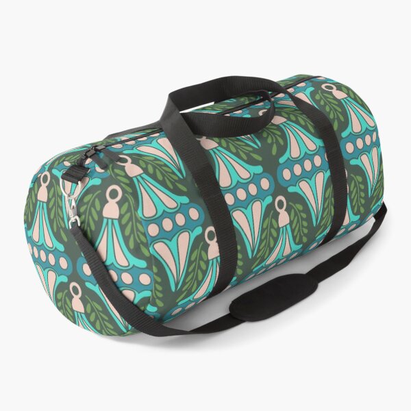 Item preview, Festive Turquoise Blush Ornament Damask Teal Pattern designed and sold by DColourMuse.