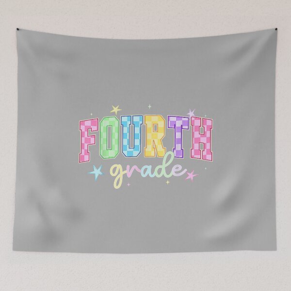 Item preview, Back to School Checkered Fourth Grade Team Teacher Students designed and sold by ArleneRowe.