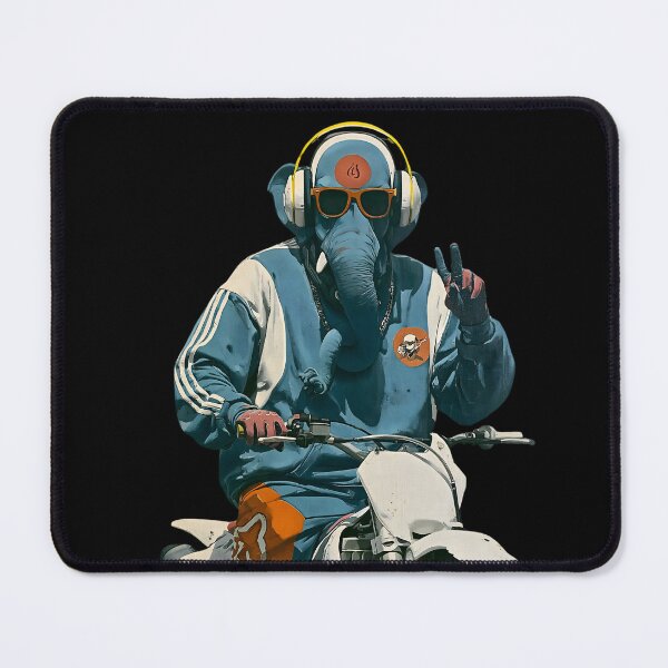 Item preview, Cool Elephant Riding Motocross Dirt Bike Blue Jacket Pop Art designed and sold by PANNARUK THAILAND.