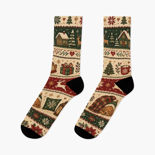 Item preview, Cozy Christmas Sweater Pattern – Fair Isle Holiday Design designed and sold by RJACreative.