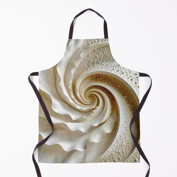Aperçu de l'œuvre Élégant motif en spirale ivoire et blanc créée et vendue par Vicky Brago-Mitchell®.