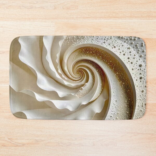 Item preview, Elegant Spiral Design in Ivory and White designed and sold by Vicky Brago-Mitchell®.