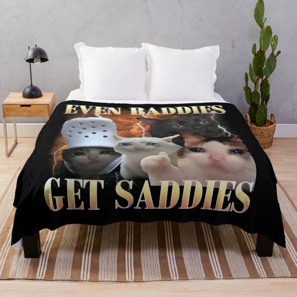 Item preview, even baddies get saddies funny cat meme designed and sold by WaldemaCenteno7.