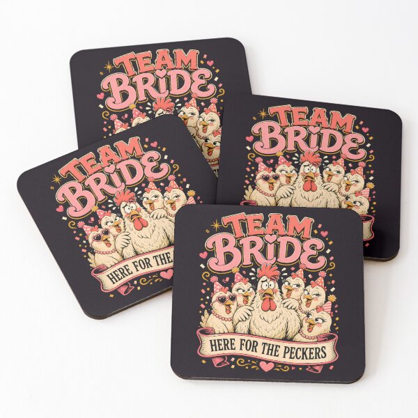 Item preview, Team Bride Here for the Peckers Hen Party Humor designed and sold by Victor Shadehorn.