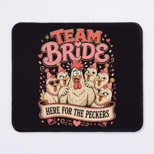 Item preview, Team Bride Here for the Peckers Hen Party Humor designed and sold by Victor Shadehorn.