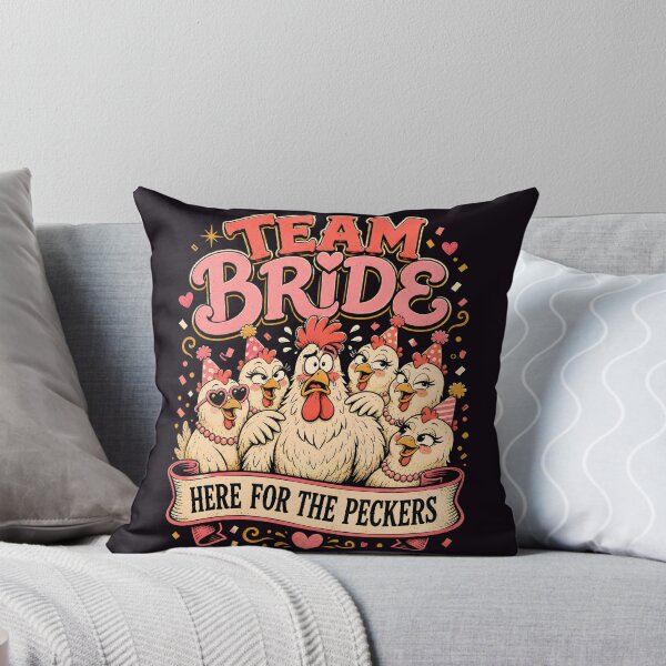 Item preview, Team Bride Here for the Peckers Hen Party Humor designed and sold by Victor Shadehorn.