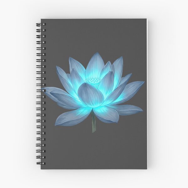 Item preview, Bioluminescent Blue Lotus Flower Glowing Spiritual Zen Art designed and sold by BreezifyDesignStudio.