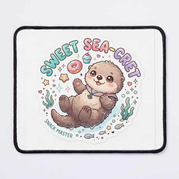 Item preview, Sea Otter – Kawaii "Sweet Sea-Cret" Sticker designed and sold by Chipkooo.