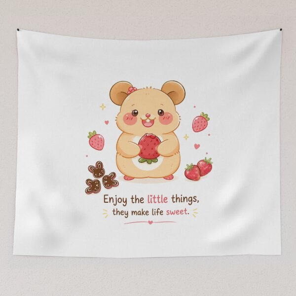 Item preview, Cute Strawberry Bear | Enjoy the Little Things Kawaii designed and sold by itxelaraStudio.