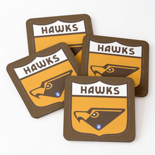 Item preview, Mighty Hawks Retro Logo Drawing designed and sold by Luke Foran Sports Art.