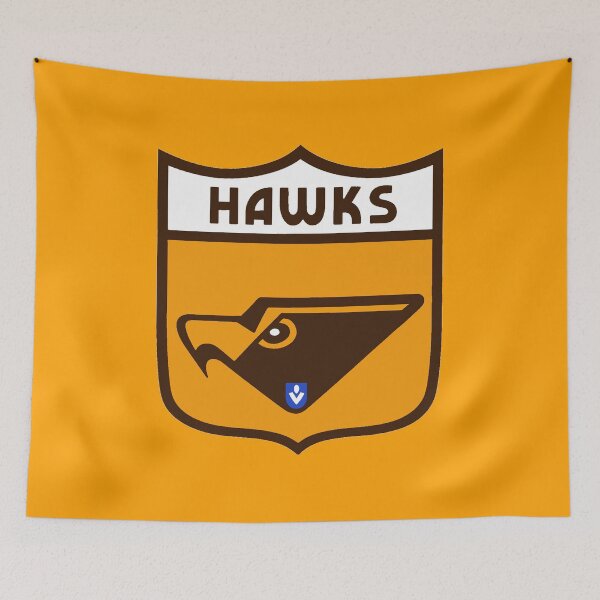 Item preview, Mighty Hawks Retro Logo Drawing designed and sold by Luke Foran Sports Art.