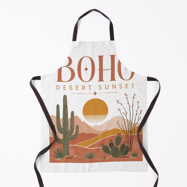 Item preview, Boho Desert Sunset – Terracotta & Mustard Landscape – Cacti & Minimalist Sun – Southwestern Aesthetic designed and sold by bobscraze.