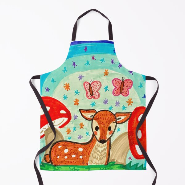 Item preview, Cute Fawn And Red Mushrooms Illustration designed and sold by Roos-Reijnders.