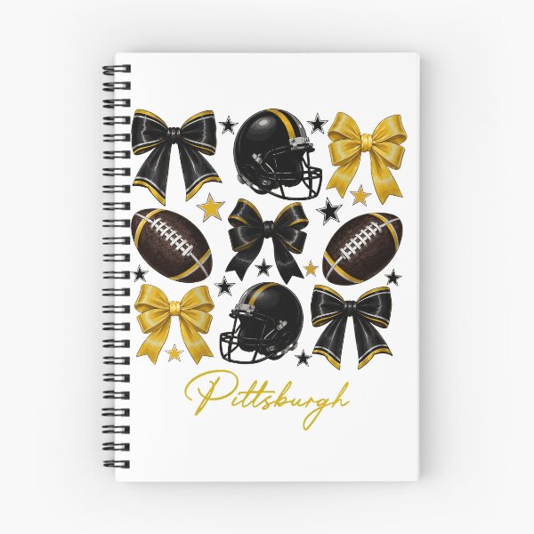 Item preview, Pittsburgh Football Bows Helmets and Stars Black Gold Pattern Design designed and sold by TracyWall90783.