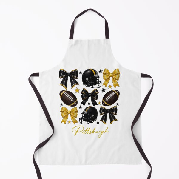 Item preview, Pittsburgh Football Bows Helmets and Stars Black Gold Pattern Design designed and sold by TracyWall90783.