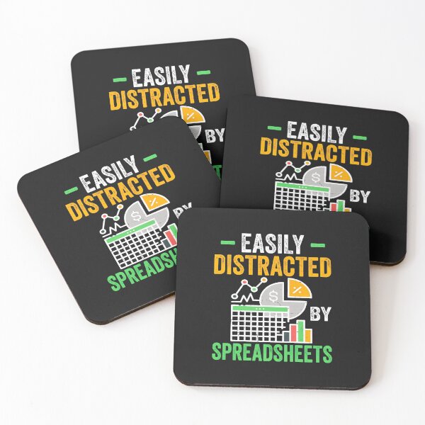 Item preview, Easily Distracted By Spreadsheets Data Analyst Humor designed and sold by dlpfjokns.
