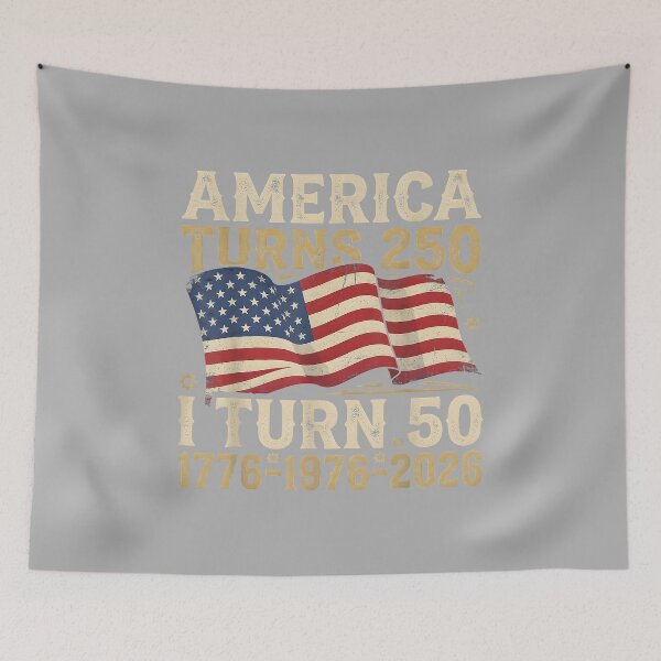 Item preview, America Turns 250 I Turn 50 1976 Funny 50th Birthday designed and sold by ArleneRowe.