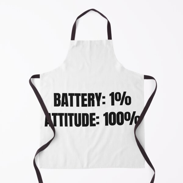 Item preview, Battery 1 Percent Attitude 100 Percent Funny Tee designed and sold by low battery meme design.