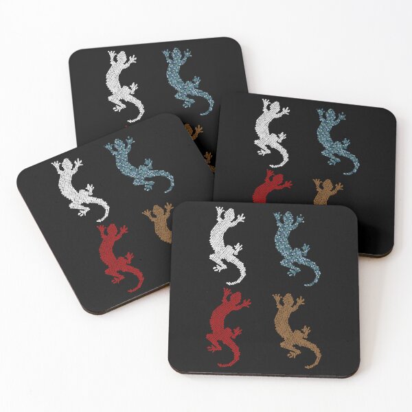 Item preview, Four Mosaic Lizards In White Blue Red And Brown designed and sold by MMF420.