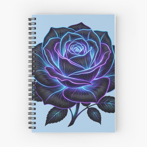Item preview, Cyberpunk Glowing Neon Rose Dark Gothic Contour Line Art designed and sold by BreezifyDesignStudio.