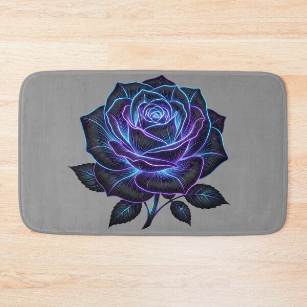 Item preview, Cyberpunk Glowing Neon Rose Dark Gothic Contour Line Art designed and sold by BreezifyDesignStudio.