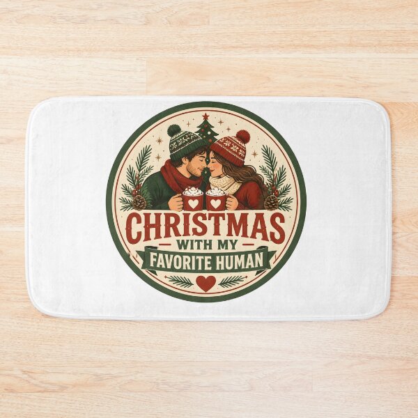Item preview, Christmas With My Favorite Human Romantic Christmas Couple Gift designed and sold by OliviaHayesArt.